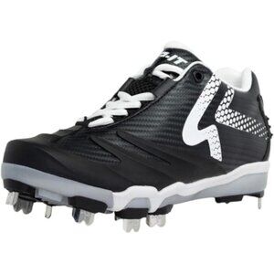 RIPIT Ringor Pro Metal Spike Softball Cleats Black Womens Size 7 Fastpitch Shoes